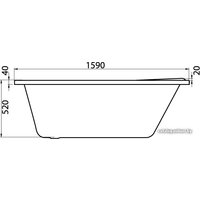 Ванна Santek Ибица XL 160x100 R (с каркасом и экраном)