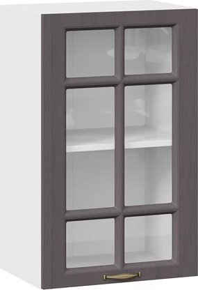 

Шкаф навесной Трия Лина 1ВВ45 с одной дверью (белый/графит)