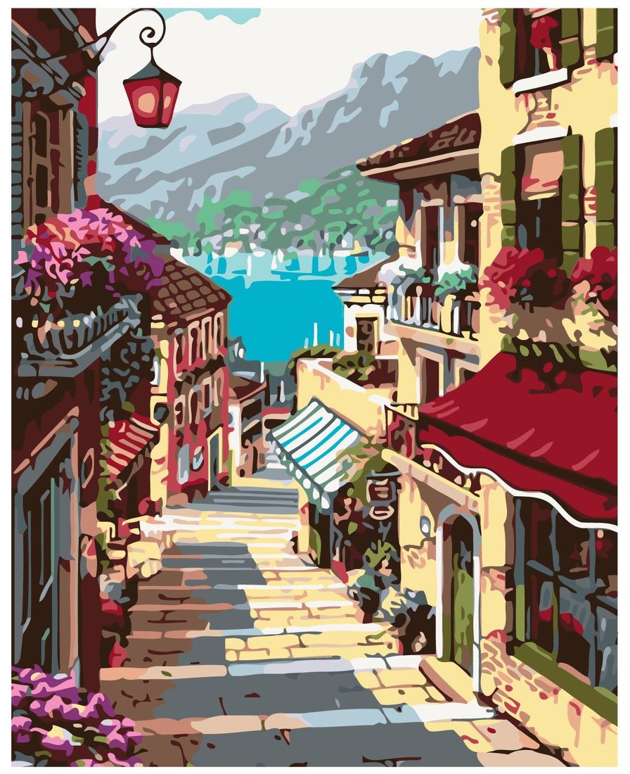 

Картина по номерам SLAVINA Улочка к морю KTMK-italianstreet