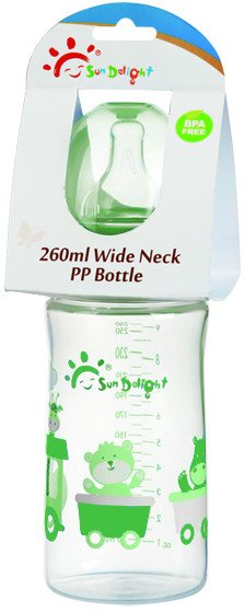 

Бутылочка для кормления Sun Delight С широким горлышком 31497 (260 мл, зеленый)