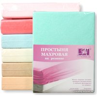 Простыня Альвитек Махровая на резинке 90x200x20 ПМР-МЕ-090 (ментол)