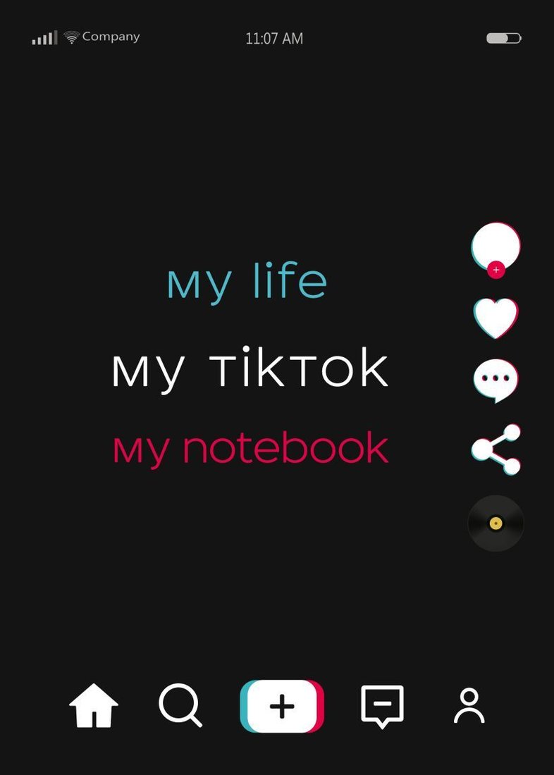 

Книга издательства Эксмо. My life my TikTok my notebook А4 (блок в точку)