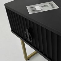 Тумба Shtabe Royal 5101 эко (черный/золото/р.черная)