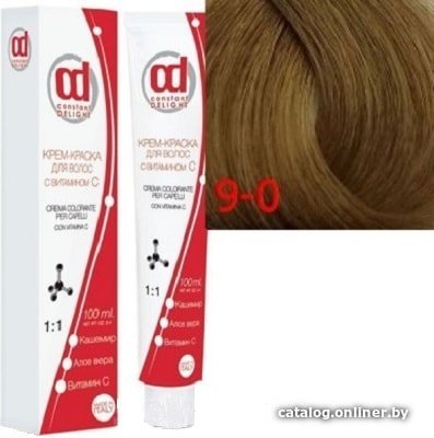 Крем-краска для волос Constant Delight Crema Colorante с витамином С 9/0 (блондин натуральный)