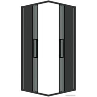 Душевой уголок Grossman Cosmo 80x80x195 300.K33.02.8080.21.10 (черный матовый/тонированное стекло)