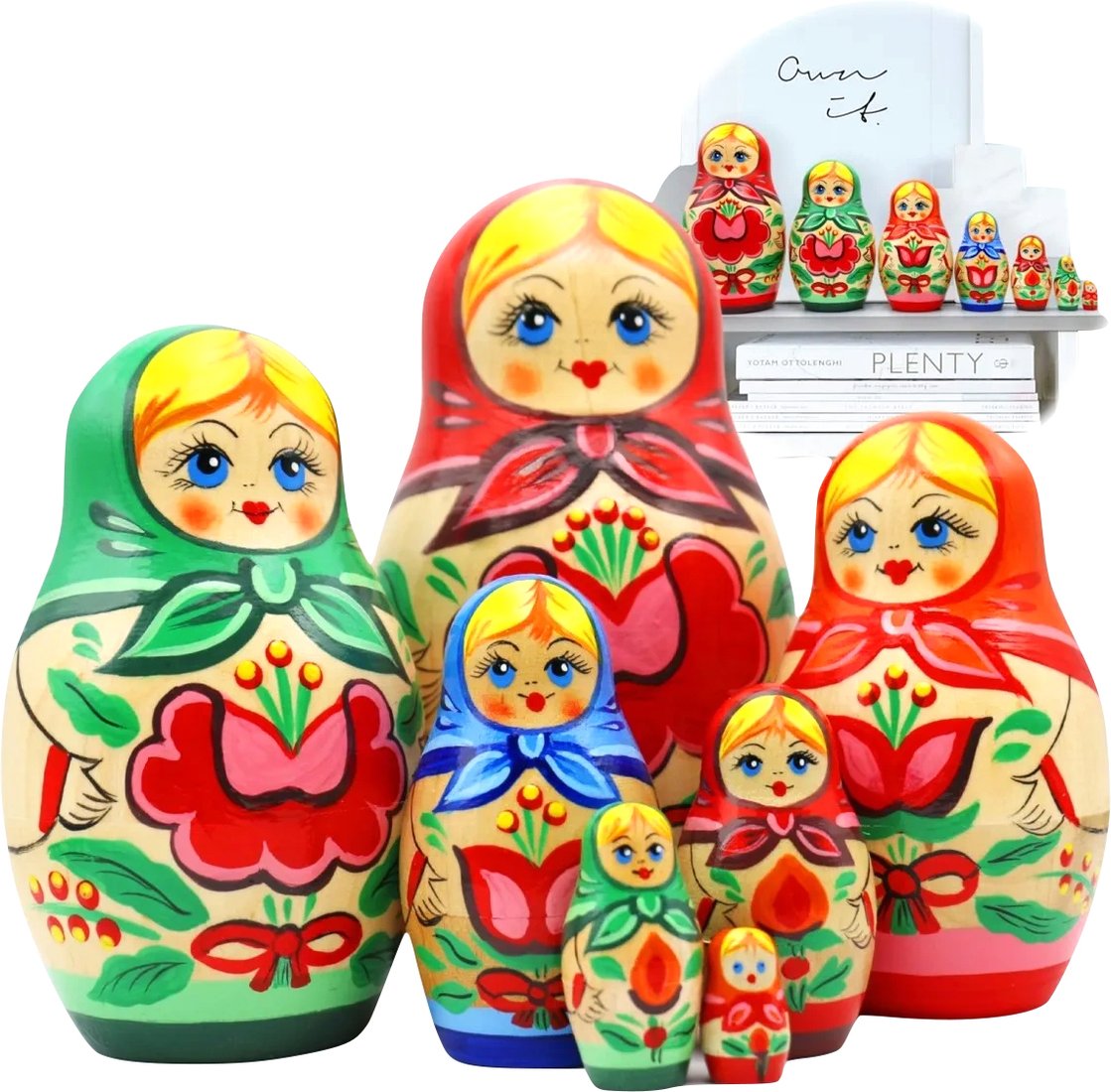 

Развивающая игрушка Брестская Фабрика Сувениров Набор традиционных матрешек с дизайном первых изготовленных на фабрике (набор 7 шт)