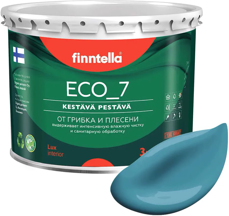 

Краска Finntella Eco 7 Opaali F-09-2-3-FL016 2.7 л (голубой)