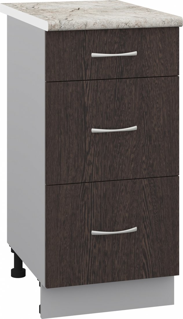 

Шкаф напольный Кортекс-мебель Корнелия Лира НШ40р3ш (венге/марсель)