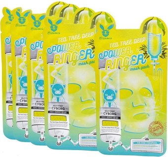  Elizavecca Набор тканевых масок Tea Tree Deep Power Ringer 10 шт