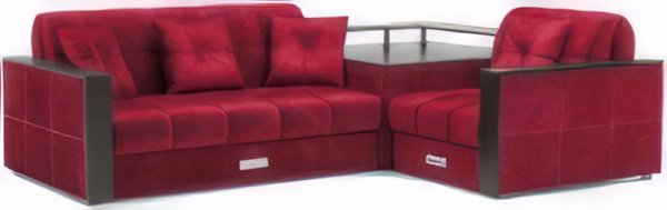 

Угловой диван Мебель-АРС Прага (бархат красный Star Velvet 3 Dark Red)