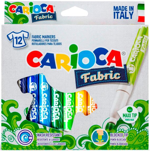 

Фломастеры Carioca Fabric Liner 40957 (12 цв)