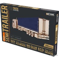Сборная модель Eco-Wood-Art Тентованный полуприцеп к Тягачу Король дорог