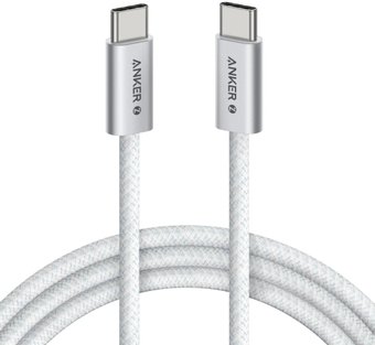 Кабель Anker A8060 USB Type-C - USB Type-C 240W (1.8м, белый)