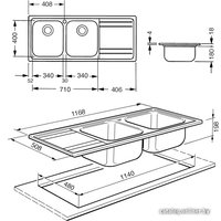 Кухонная мойка Smeg LE116D