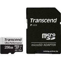 Карта памяти Transcend microSDXC 340S 256GB (с адаптером)