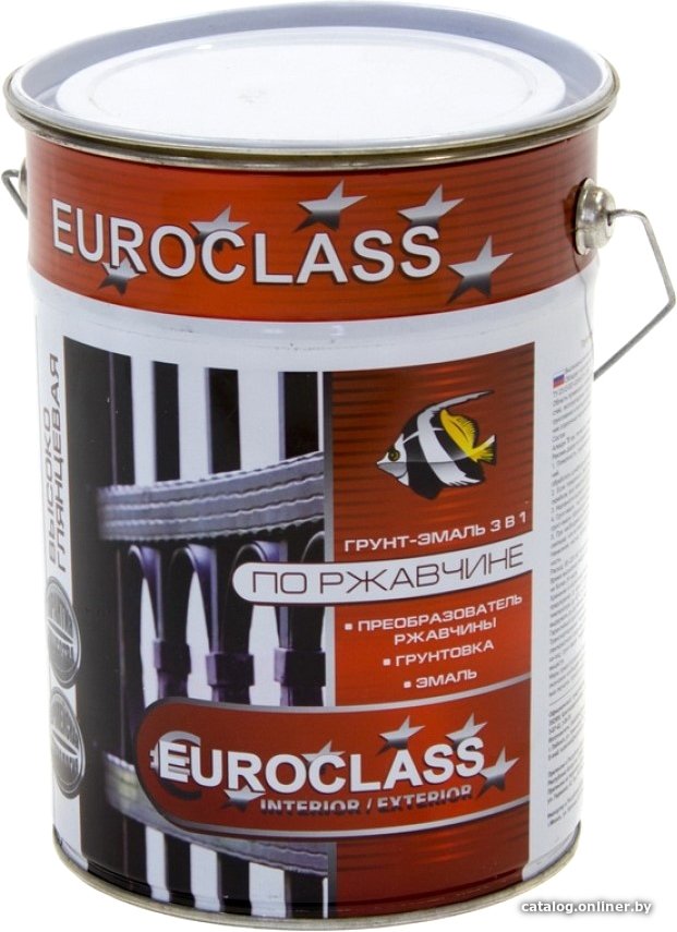Эмаль Euroclass грунт-эмаль по ржавчине (черный, 6 кг)