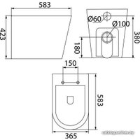 Унитаз приставной IDDIS Calipso Rimless CALRDSEi26