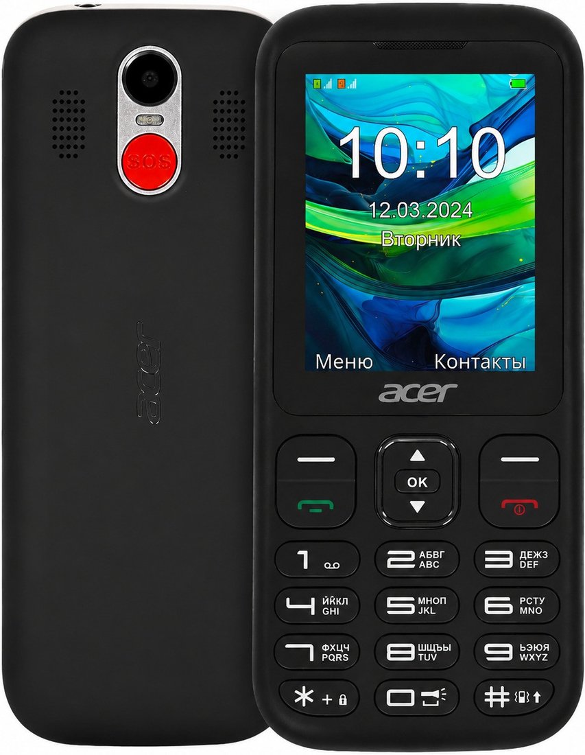 Кнопочный телефон Acer Jive JV24 (черный)