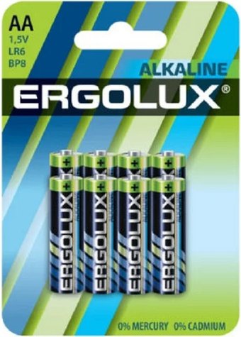 Батарейка Ergolux Alkaline LR6 BP8 14815 (1.5В)