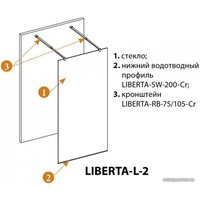 Душевая стенка Cezares Liberta-L-2-120-C-Cr