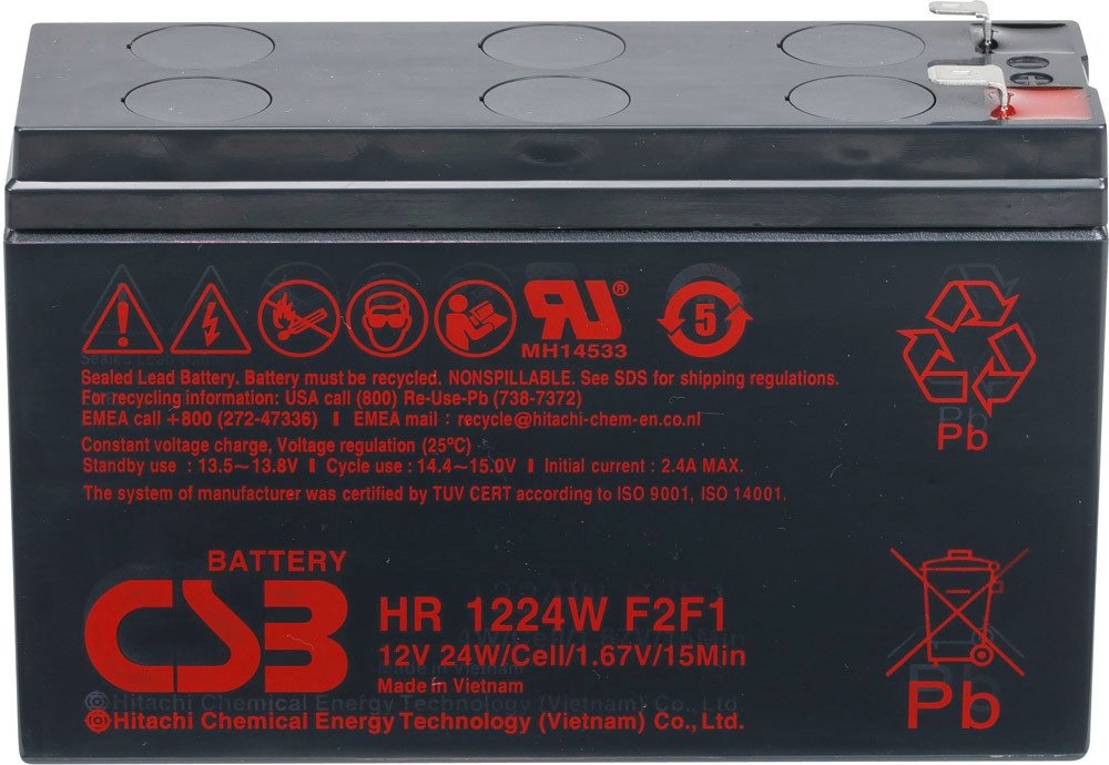 

Аккумулятор для ИБП CSB Battery HR1224W F1 (12В/6.4 А·ч)