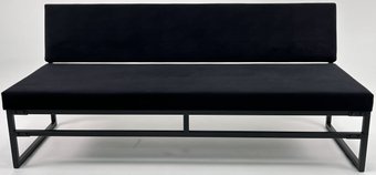 Диван N3 ЛофтСофтМини 130х50х82 см (черный)