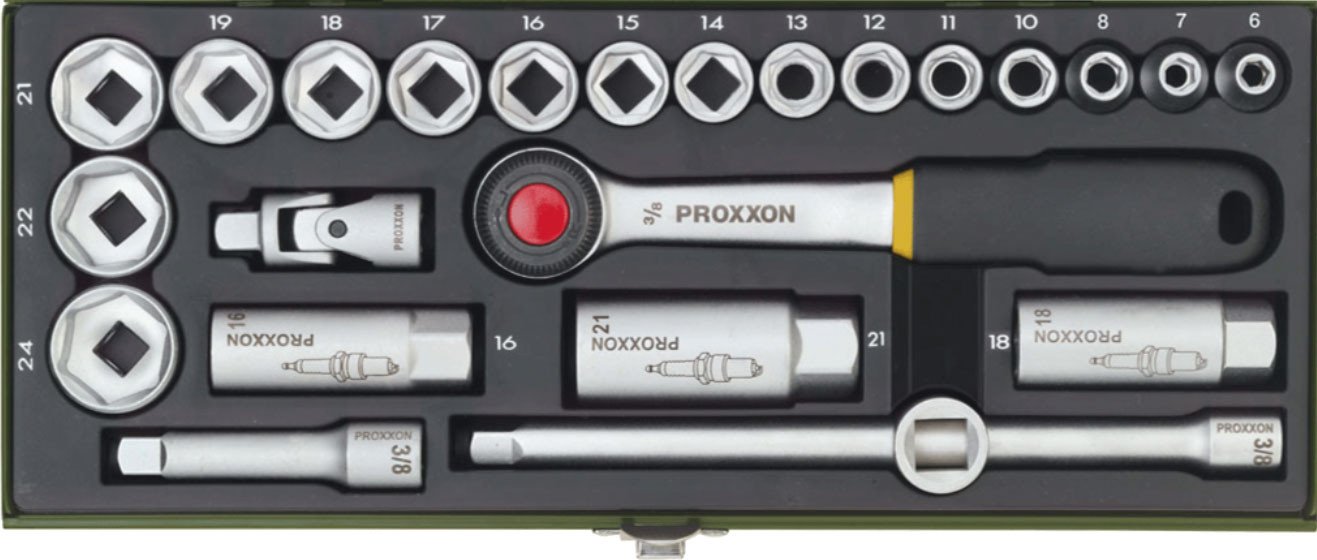 

Набор головок слесарных Proxxon Компактный с трещоткой 23110