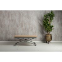 Стол-трансформер Levmar Apollo D89/S59 (дуб сонома/серебро опоры)