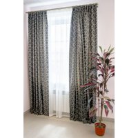 Комплект штор Decoretto Урбан графит УГ-K8 1.88x2.6 м (графит с рисунком, 2 шт) в Борисове