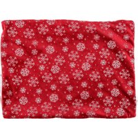 Декоративная подушка Домашняя Мода Новогодний принт (50х35, бордо)