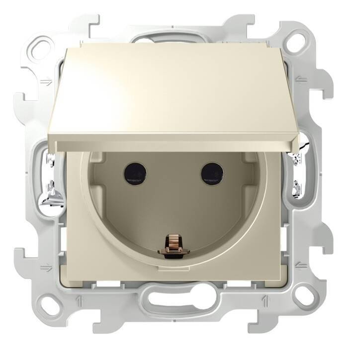

Розетка Simon 2420448-031 (слоновая кость)