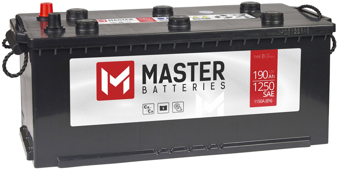 

Автомобильный аккумулятор Master Batteries R+ (190 А·ч)