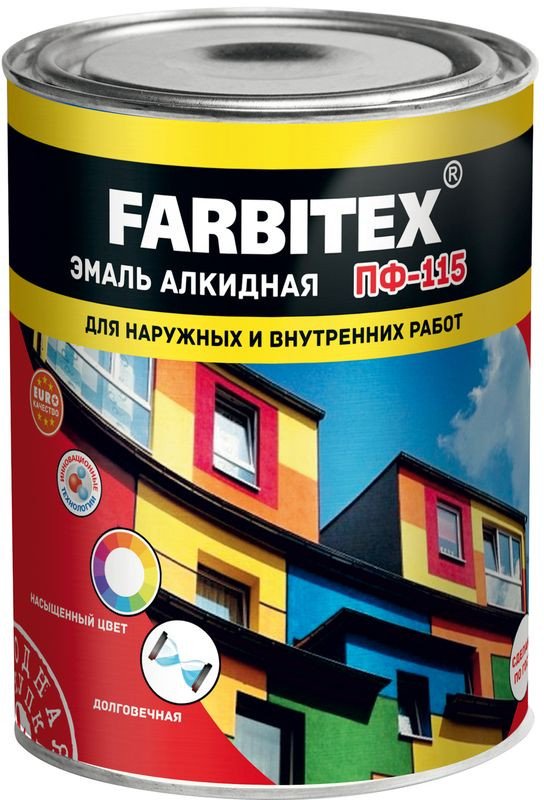 

Эмаль Farbitex ПФ-115 5 кг (матовый белый)