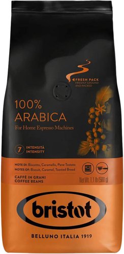 Кофе Bristot Arabica 100% зерновой 500 г