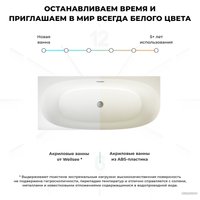 Ванна Wellsee Belle Spa 2.0 170x75 235805004 (пристенная ванна (левая) белый глянец, экран, каркас, сифон-автомат золото)