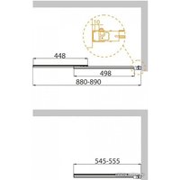 Стеклянная шторка для ванны Cezares SLIDER-VF-11-90/150-C-Cr