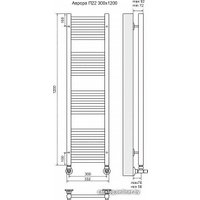 Полотенцесушитель TERMINUS Аврора П22 (332х1200)