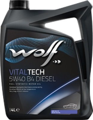 

Моторное масло Wolf VitalTech 5W-40 B4 Diesel 4л