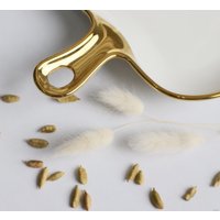 Блюдо AksHome Moonshine 23 (белый/золото)