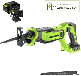 Сабельная пила Greenworks GPT-BLRS-1 1200607CUB (с 1-им АКБ)