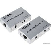 Удлинитель USBTOP HDMI UltraHD 4K активный на 100м по витой паре RJ45, комплект