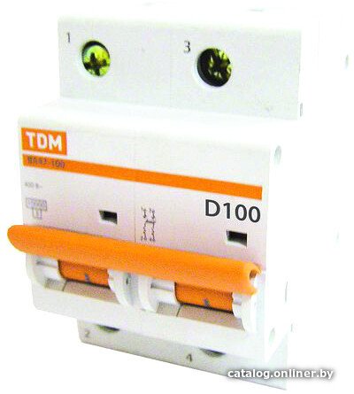 Выключатель автоматический TDM Electric ВА 47-100 2Р 32А (D) 10кА SQ0207-0016