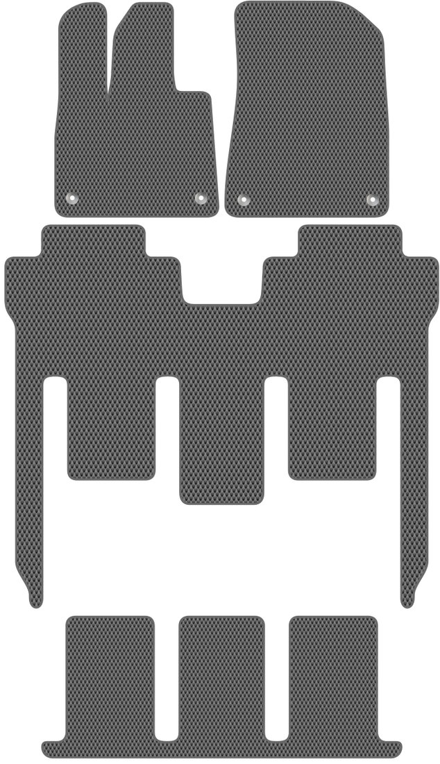 

Комплект ковриков для авто Alicosta Voyah Dreamer I (минивэн / минивен,гибрид) 2021 - Н.В. +3 ряд (серый, ромб)