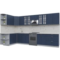 Готовая кухня Интерлиния Берес 1.7x3.6 левая (дуб королевский/бискайская сосна)