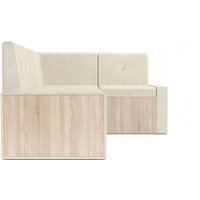 Угловой диван Мебель-АРС Таллин 191x83x121 (бархат бежевый Star Velvet 6 Light Beige)