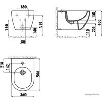 Биде Creavit FE510-00CB00E-0000