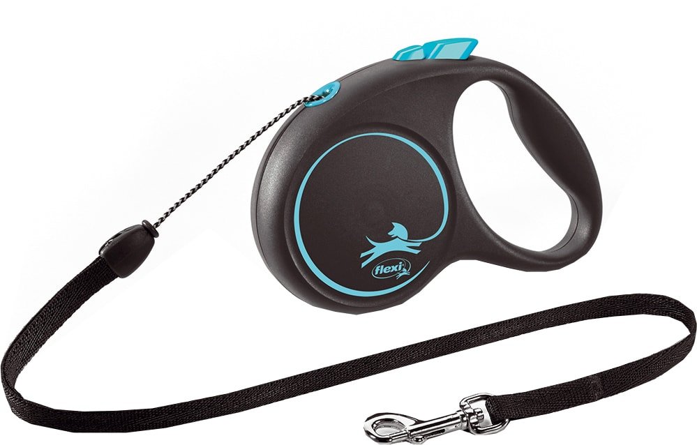 

Поводок-рулетка Flexi Black Design S Cord 5 m (голубой)