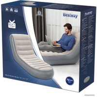 Надувной шезлонг Bestway 75064 (серый/белый)