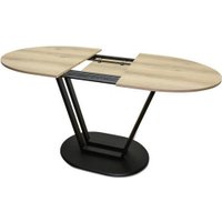 Кухонный стол Древпром Гарден М158 ДП1-03-14 120-150x80 (делано/черный матовый) в Могилеве