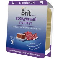Консервированный корм для кошек Brit Premium с ягненком с чувствительным пищеварением 100 г